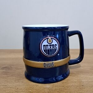 NHL Hockey Edmonton Oilers Mug Ceramic Liscensed Blue Coffee Mug 16oz